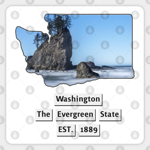 Washington USA Magnet by Designs by Dyer